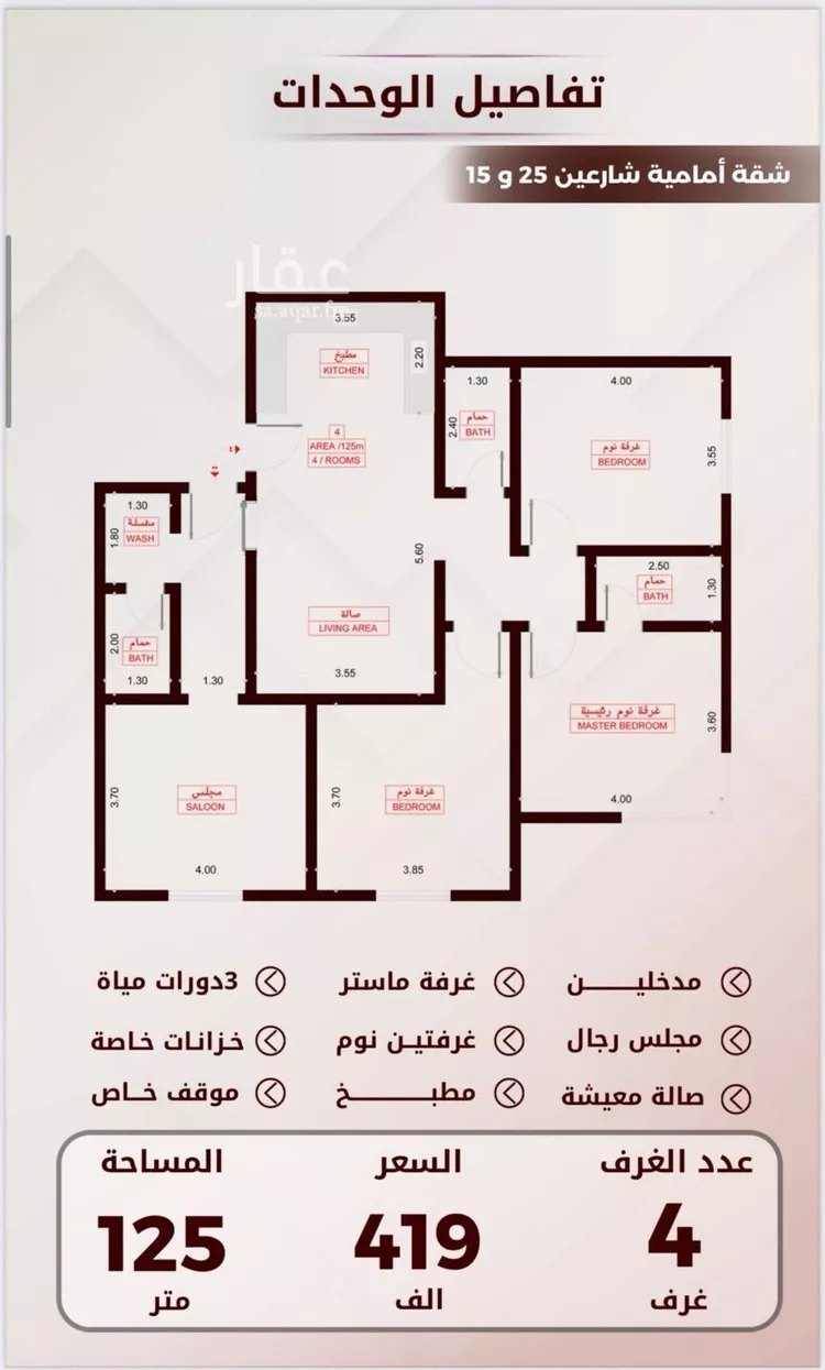 شقة للبيع في شارع العباس ابن غالب, حي الواحة, مدينة جدة, منطقة مكة المكرمة 9