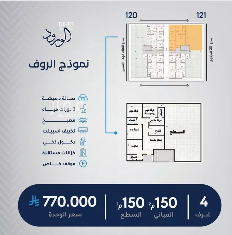 شقة للبيع في شارع نور الدين النصاري, حي الورود, مدينة جدة, منطقة مكة المكرمة صورة 5