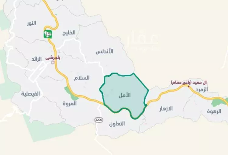 أرض للبيع في شارع السراب, حي الأمل, مدينة بلجرشي, منطقة الباحة