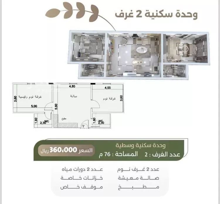 شقة للبيع في شارع سبيل العلم, حي السلامة, مدينة جدة, منطقة مكة المكرمة صورة 2