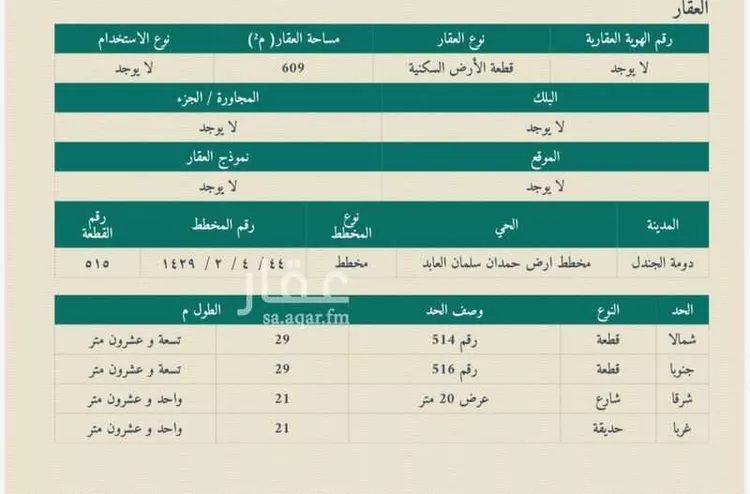 أرض للبيع في شارع المصيف 18, حي المصيف, مدينة دومة الجندل, منطقة الجوف
