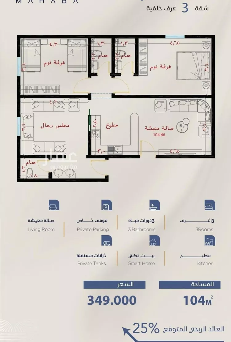 Apartment for Sale in Jeddah Al Yaqout