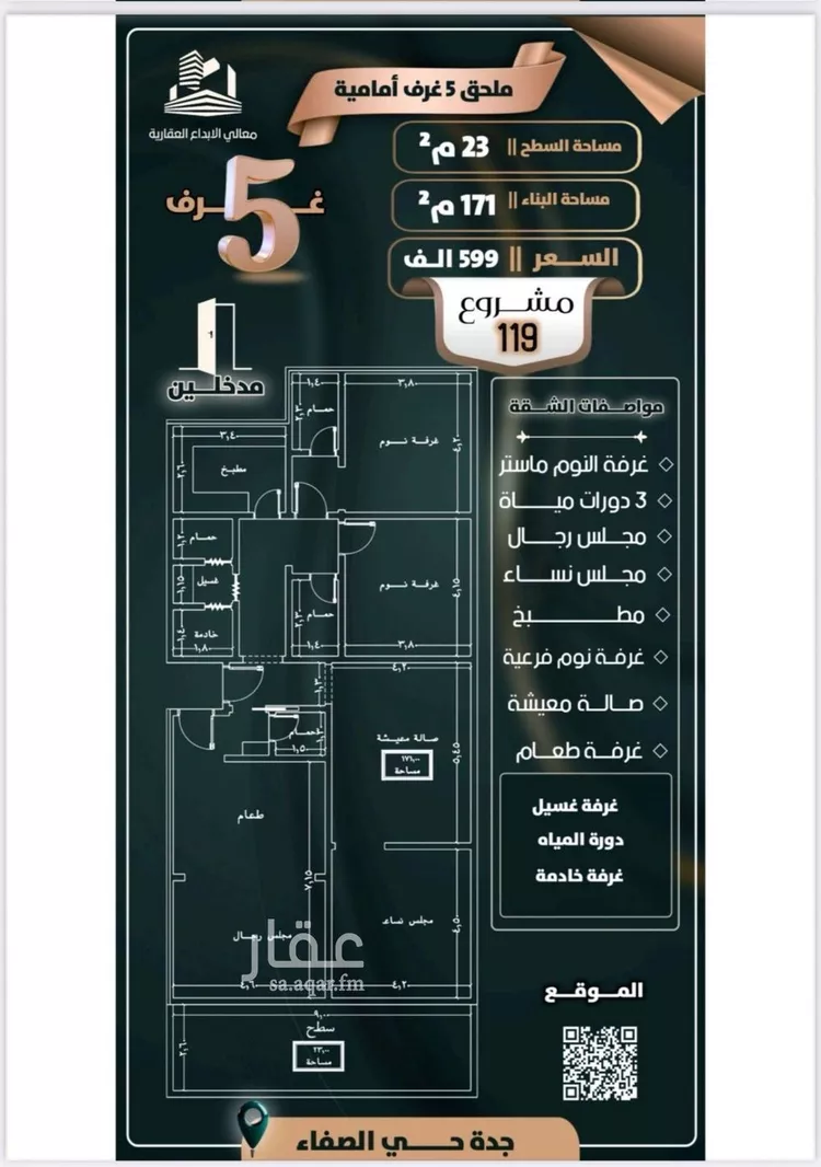 شقة للبيع في شارع إبن ثابت, حي الصفاء, مدينة جدة, منطقة مكة المكرمة صورة 2