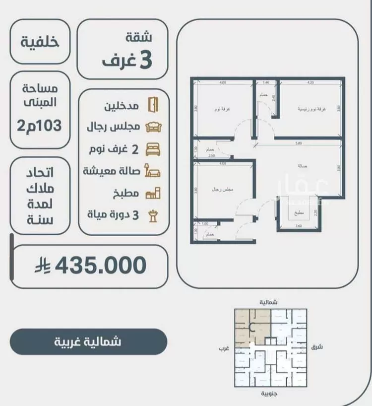 شقة للبيع في شارع ابو مصعب الاسدي, حي النعيم, مدينة جدة, منطقة مكة المكرمة صورة 3