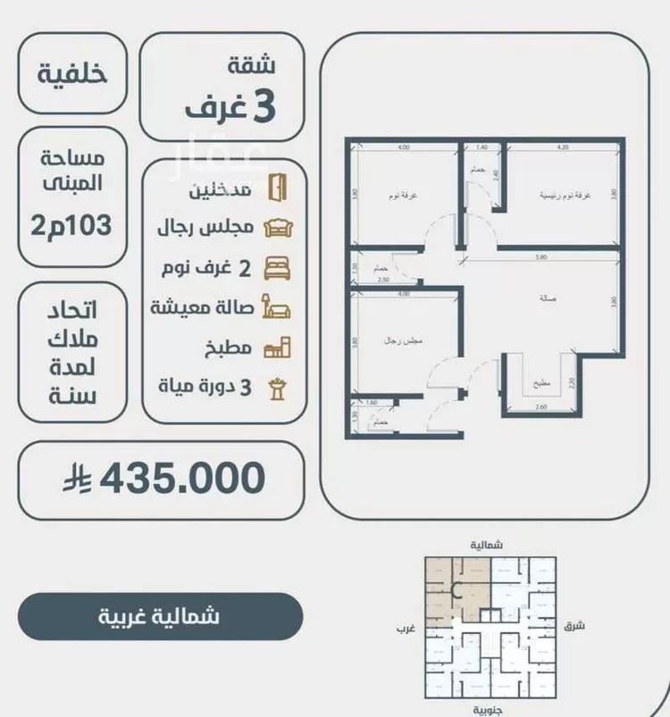 شقة للبيع في شارع ابو مصعب الاسدي, حي النعيم, مدينة جدة, منطقة مكة المكرمة صورة 2