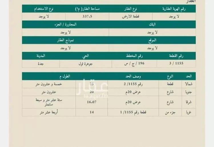 أرض للبيع في حي جوهرة ثول, مدينة ثول, منطقة مكة المكرمة صورة 3
