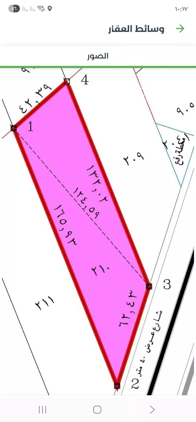 أرض للبيع في شارع أبي عاصم الشيباني, حي المصفاة, مدينة الرياض, منطقة الرياض صورة 2