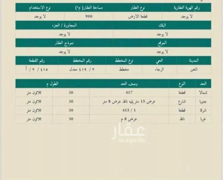 Land for Sale in Al Khobar Ar Raja