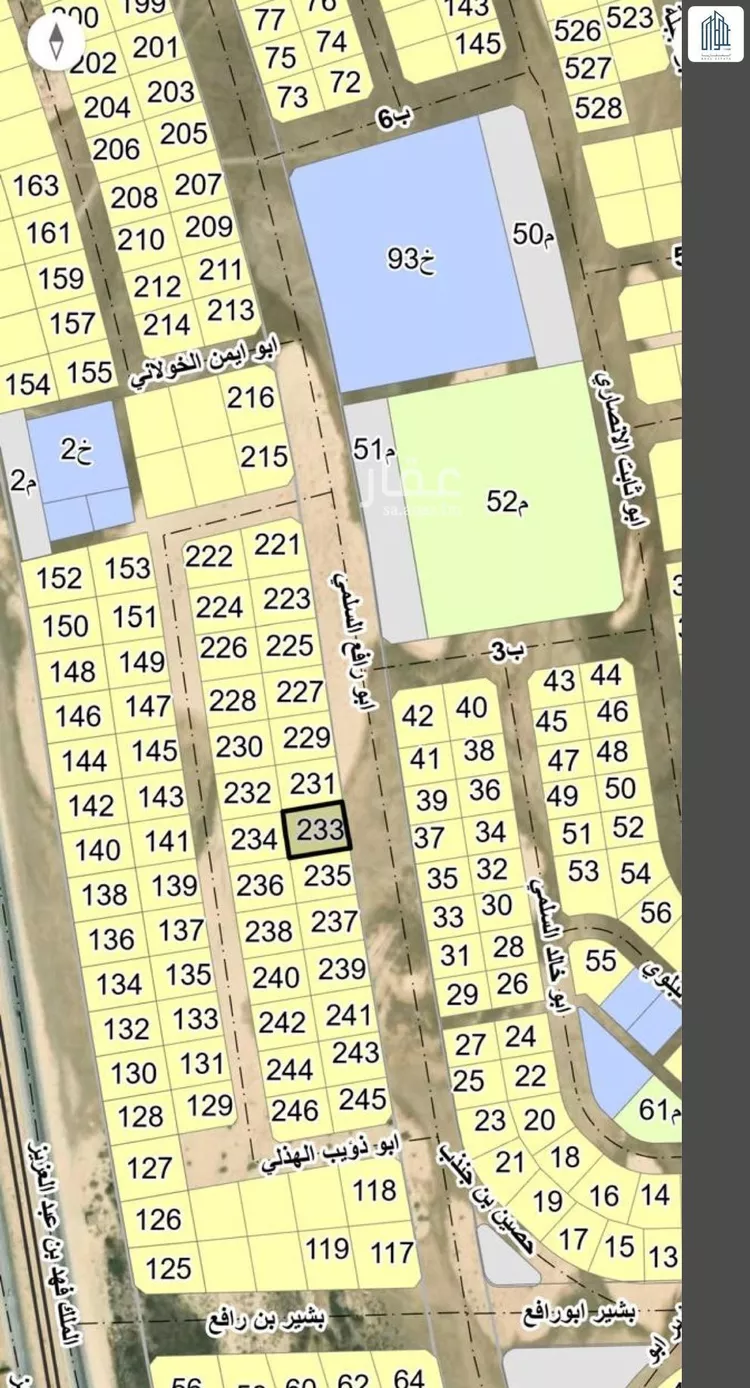 أرض للبيع في شارع ابو رافع السلمي, حي المرجان, مدينة الخبر, المنطقة الشرقية صورة 2