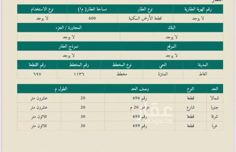 أرض للبيع في شارع المنتزة 62, حي المنتزة, مدينة الغاط, منطقة الرياض