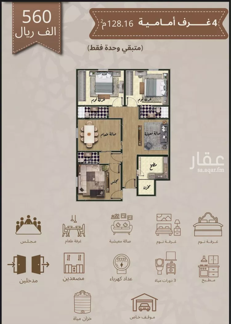 شقة للبيع في شارع المنار 4, حي المنار, مدينة جدة, منطقة مكة المكرمة صورة 2