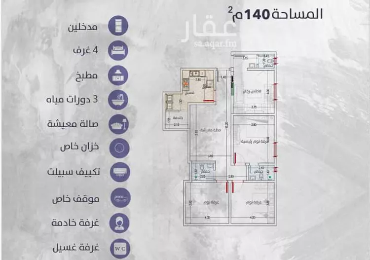 شقة للبيع في شارع بسر ابن ارطاة, حي الريان, مدينة جدة, منطقة مكة المكرمة