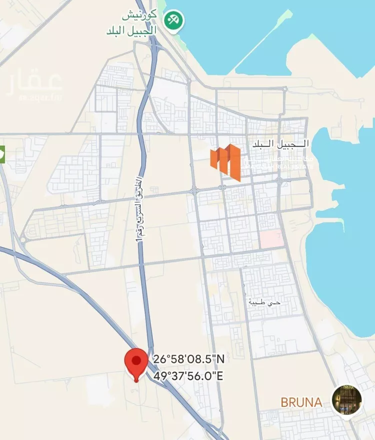 أرض للبيع في شارع غرب المزارع, مدينة الجبيل, المنطقة الشرقية صورة 2