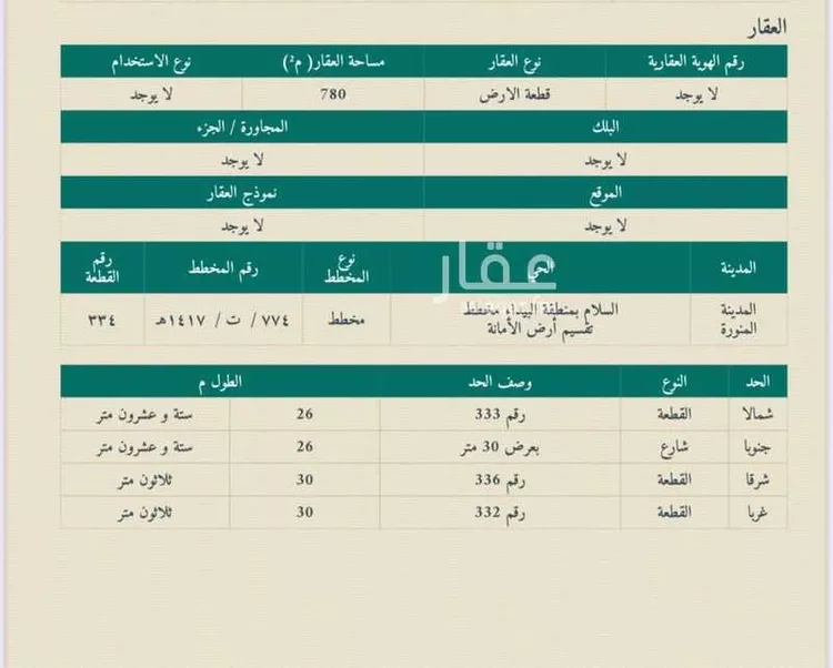 أرض للبيع في شارع ذو الغصة, حي السلام, مدينة المدينة المنورة, منطقة المدينة المنورة