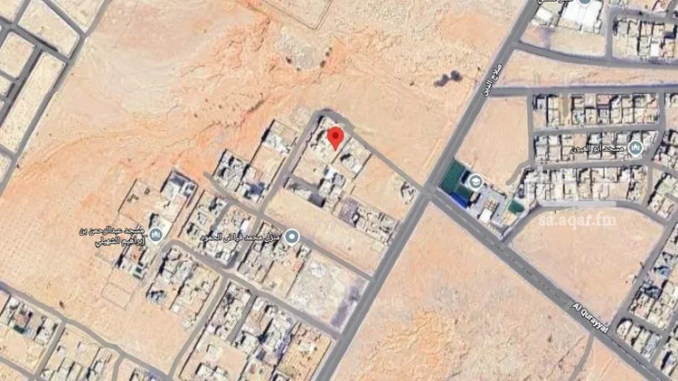 أرض للبيع في شارع شارع صلاح الدين الايوبي, حي الملك فهد, مدينة القريات, منطقة الجوف