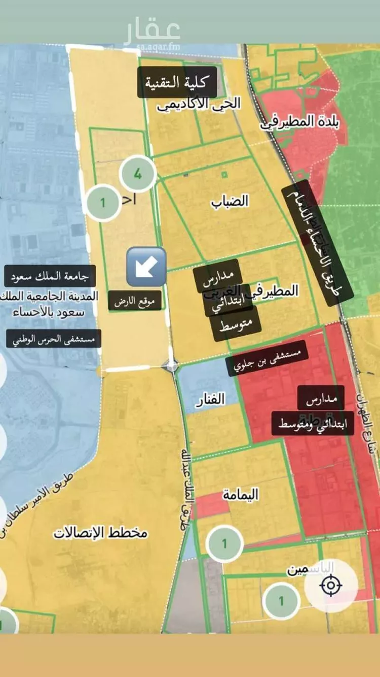 أرض للبيع في شارع ابن البصري, حي أحد1, مدينة الاحساء, المنطقة الشرقية صورة 3