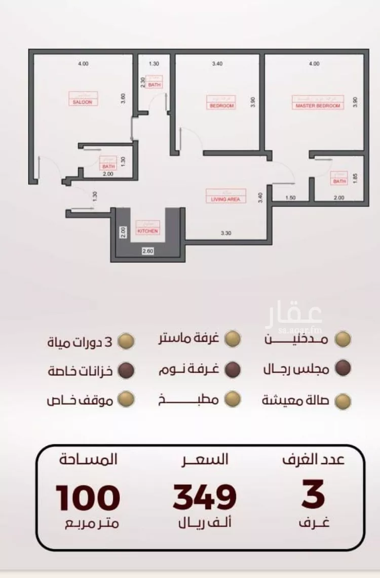 شقة للبيع في شارع الربيع ابن مالك, حي الواحة, مدينة جدة, منطقة مكة المكرمة