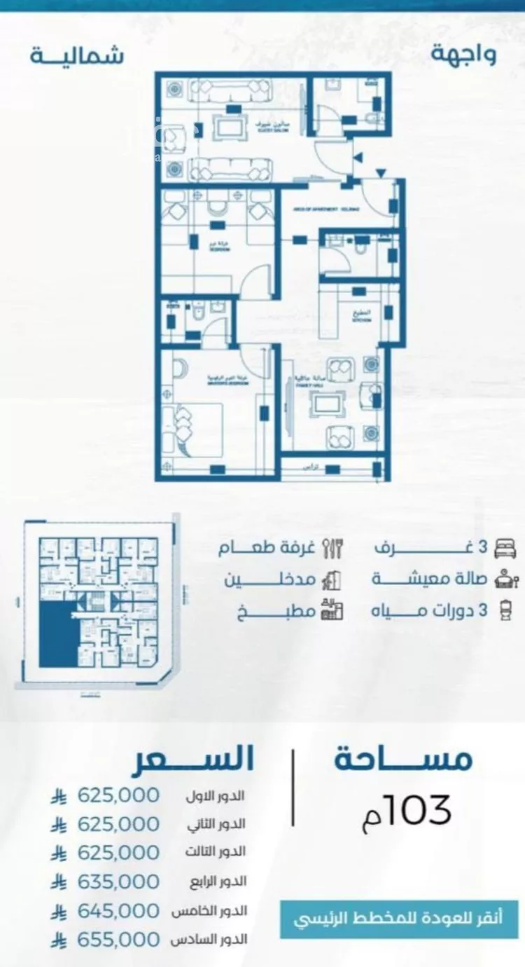 Apartment for Sale in Jeddah Al Ruwais