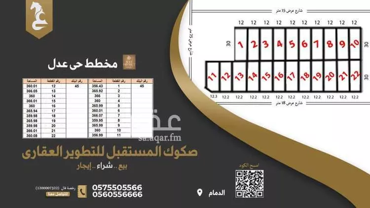 أرض للبيع في شارع محمد التمار, حي المطار, مدينة الدمام, المنطقة الشرقية صورة 2
