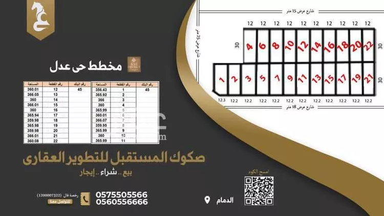 أرض للبيع في شارع محمد التمار, حي المطار, مدينة الدمام, المنطقة الشرقية صورة 2