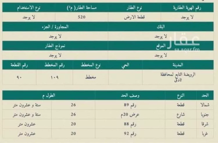 أرض للبيع في شارع مخطط الاراضي البيضاء 8 ، الرويضة ، ثادق