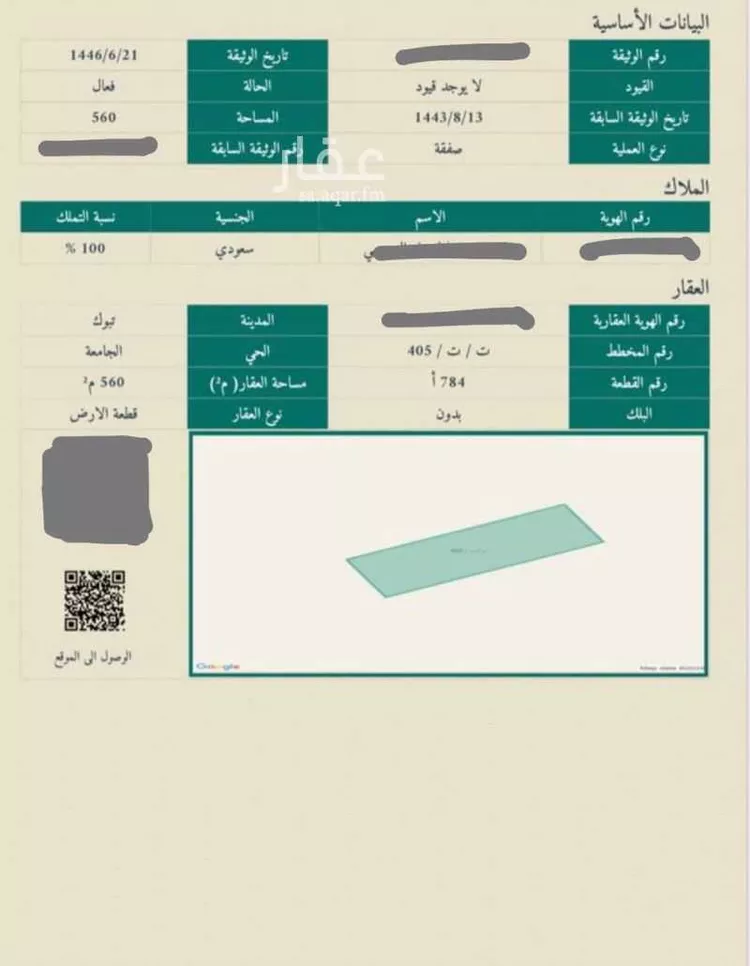 Land for Sale in Tabuk Housing of public security forces