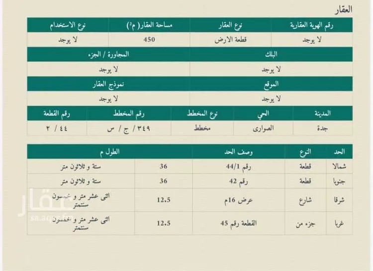 Land for Sale in Jeddah Al Sawari