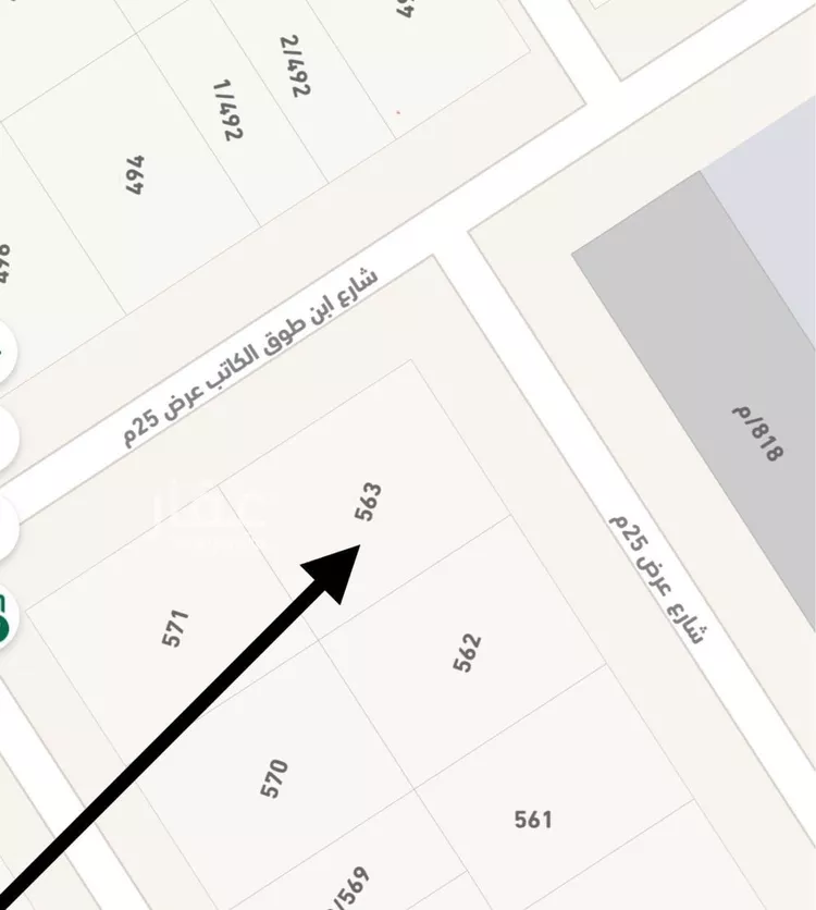 أرض للبيع في شارع ابن طوق الكاتب, حي البرية, مدينة الرياض, منطقة الرياض صورة 2