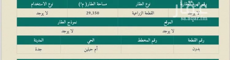 مزرعة للبيع في شارع انس بن قتادة الباهلي, مدينة جدة, منطقة مكة المكرمة