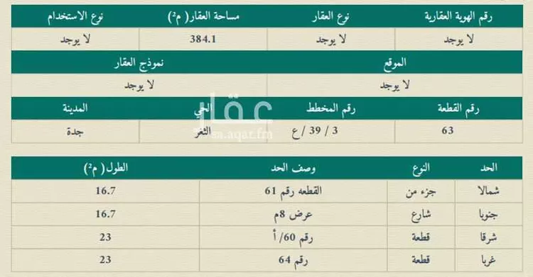 أرض للبيع في شارع علي الريس, حي الثغر, مدينة جدة, منطقة مكة المكرمة صورة 2