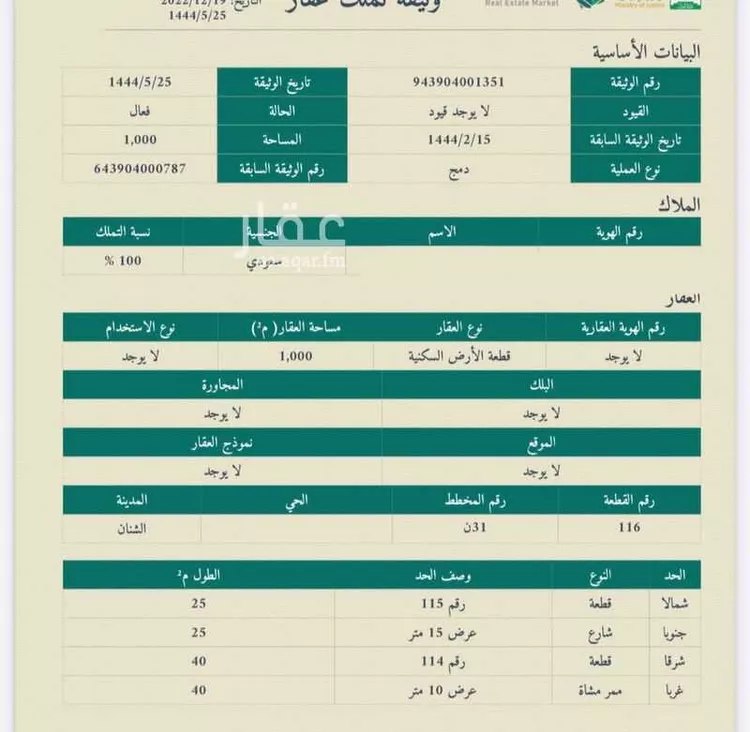 أرض للبيع في شارع النعى 192 ، النعي ، الشنان صورة 2