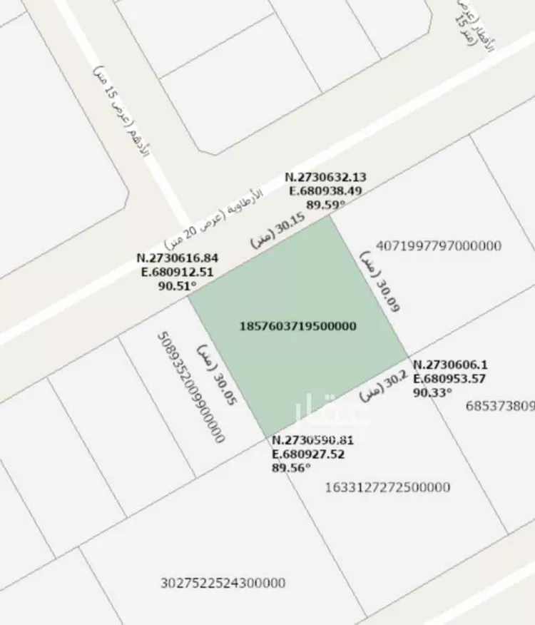 أرض للبيع في شارع الأرطاوية, حي الجزيرة, مدينة الرياض, منطقة الرياض صورة 2