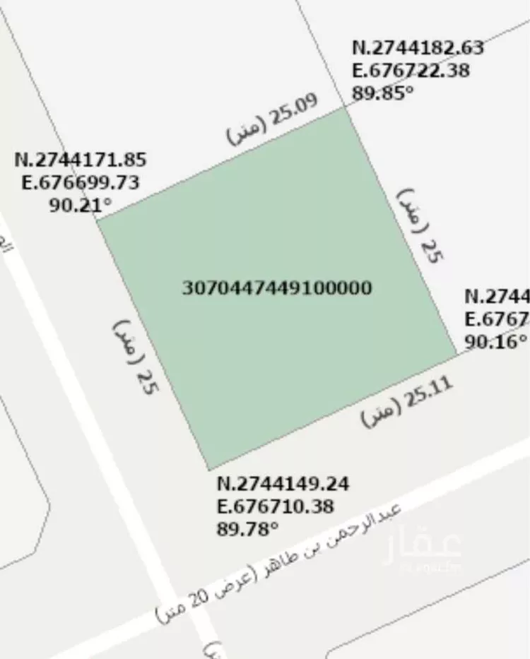 أرض للبيع في شارع عبدالرحمن بن طاهر, حي غرناطة, مدينة الرياض, منطقة الرياض صورة 2