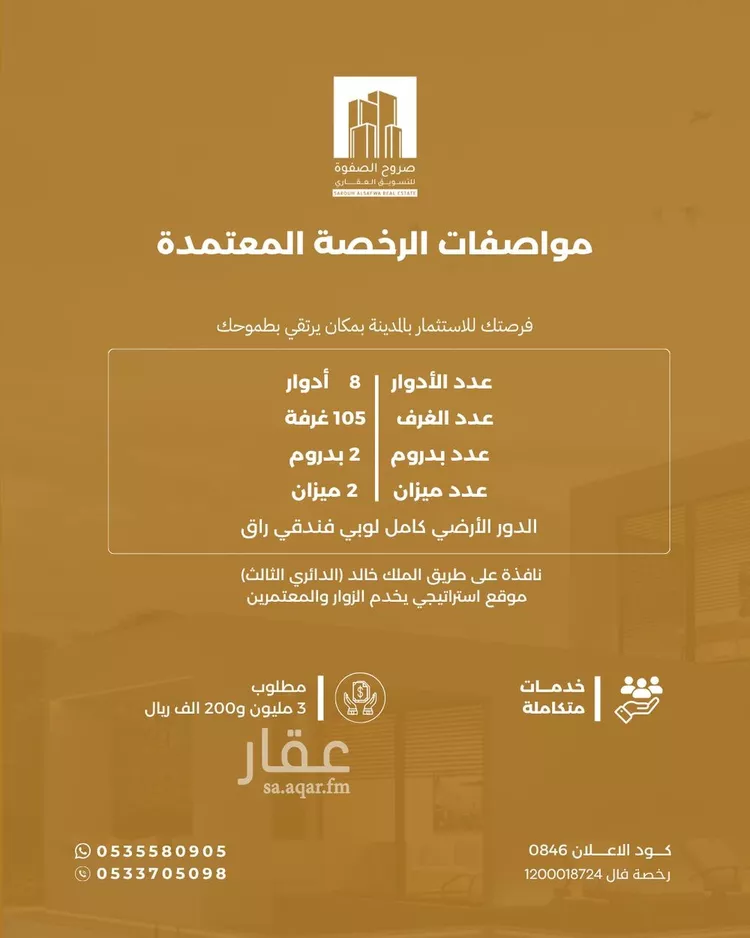 أرض للبيع في شارع عبدالرحمن ابن سعد ابن ابي وقاص, حي الملك فهد, مدينة المدينه المنوره, منطقة المدينة المنورة صورة 3