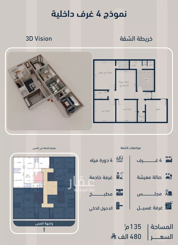 شقة للبيع في شارع عبدالرحمن الجرادي, حي النزهة, مدينة جدة, منطقة مكة المكرمة صورة 4