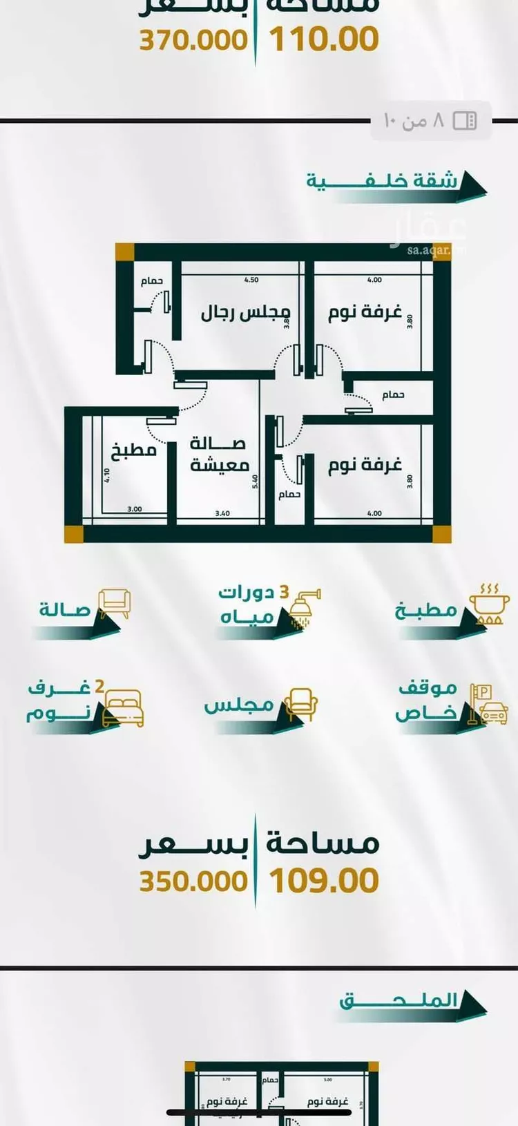 شقة للبيع في شارع ابو ذر الغفاري, حي الفيحاء, مدينة جدة, منطقة مكة المكرمة