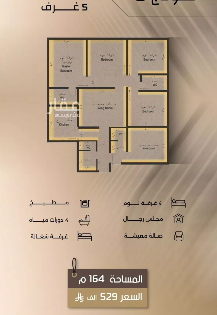 شقة للبيع في شارع زيد بن قيس, حي الفيصلية, مدينة جدة, منطقة مكة المكرمة صورة 3