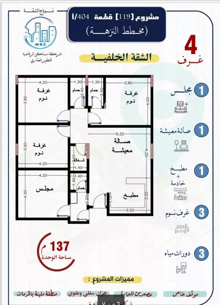 شقة للبيع في شارع محمد بن اسعد العظم, حي النزهة, مدينة جدة, منطقة مكة المكرمة صورة 2