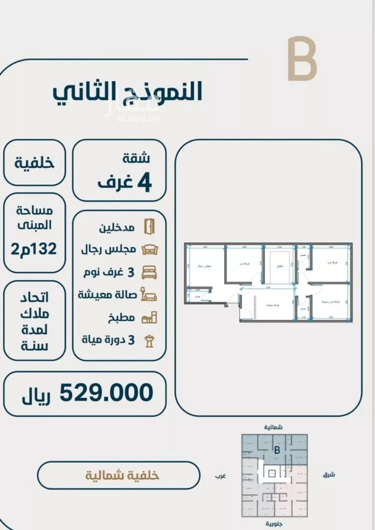 شقة للبيع في شارع ابو وهيب الجشمي, حي النعيم, مدينة جدة, منطقة مكة المكرمة صورة 2