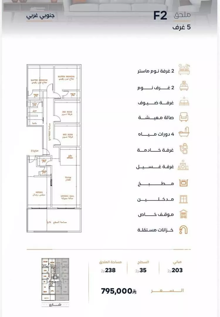 شقة للإيجار في شارع عزة بنت جميل, حي الفيصلية, مدينة جدة, منطقة مكة المكرمة 6