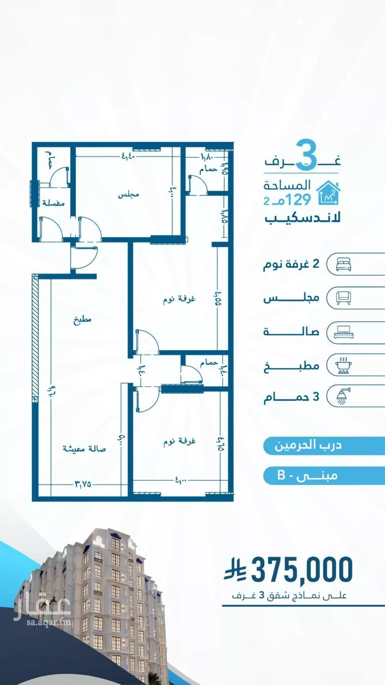 شقة للبيع في شارع حضارة, حي الفيحاء, مدينة جدة, منطقة مكة المكرمة 6