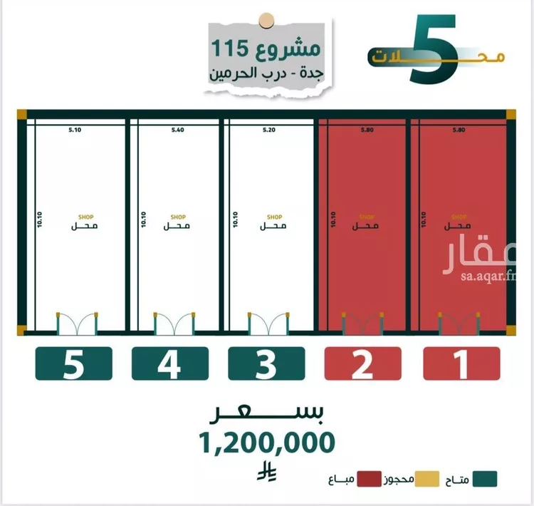 محل للبيع في شارع ابو ذر الغفاري, حي الفيحاء, مدينة جدة, منطقة مكة المكرمة