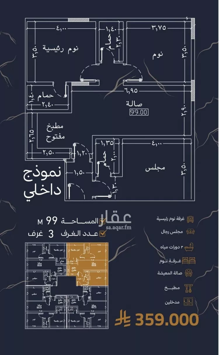 شقة للبيع في شارع عبدالملك المقدسي, حي الربوة, مدينة جدة, منطقة مكة المكرمة صورة 2