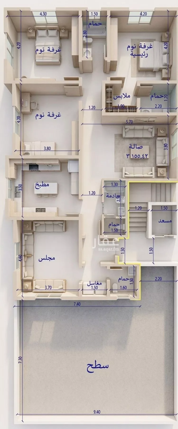 شقة للبيع في شارع سلطان بن سلمان, حي النزهة, مدينة جدة, منطقة مكة المكرمة صورة 4