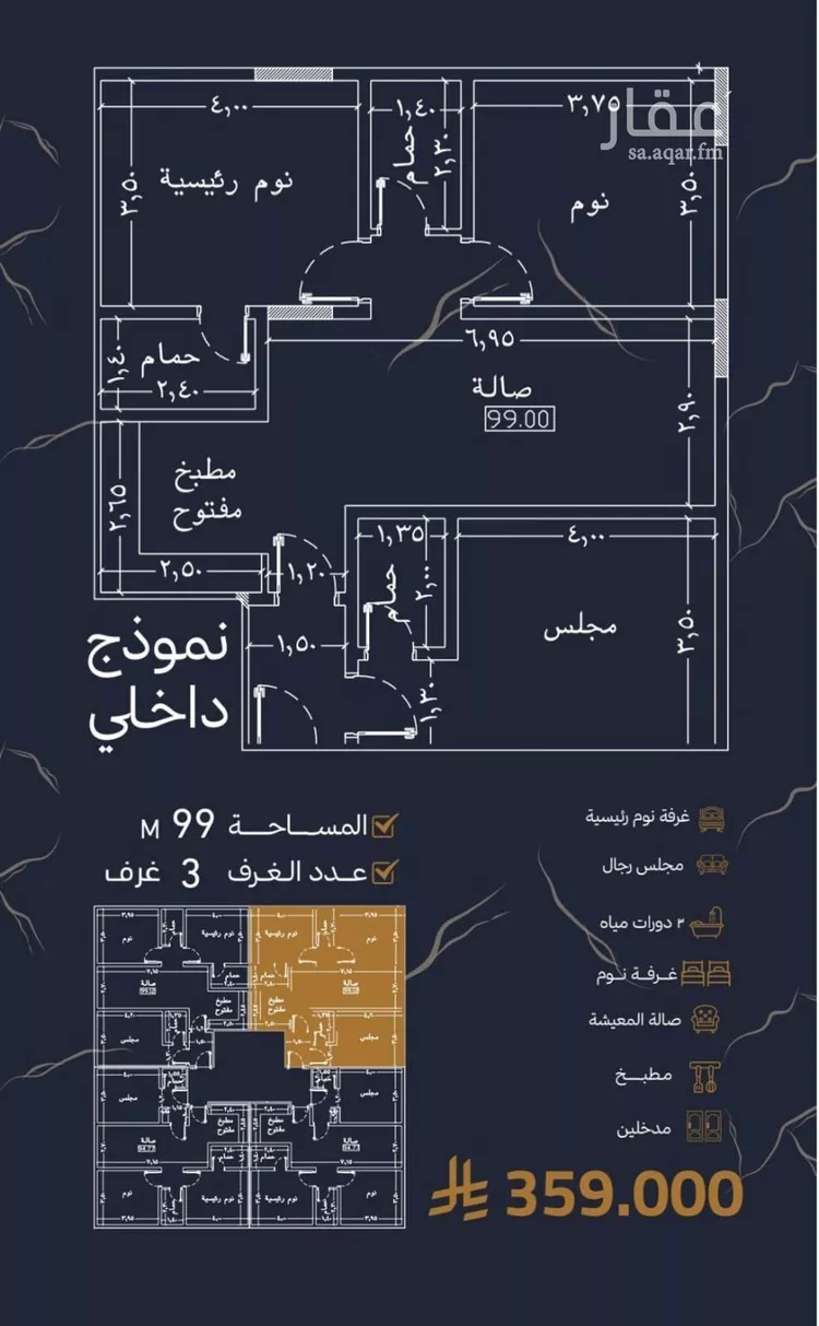 شقة للبيع في شارع عبدالملك المقدسي, حي الربوة, مدينة جدة, منطقة مكة المكرمة صورة 2