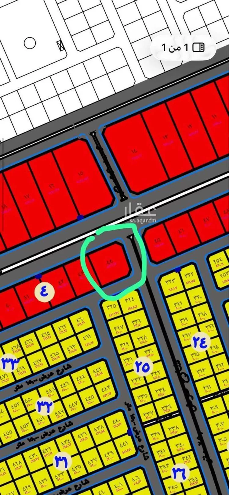 أرض للبيع في شارع جبل بريقا, حي الدانة, مدينة الاحساء, المنطقة الشرقية صورة 2