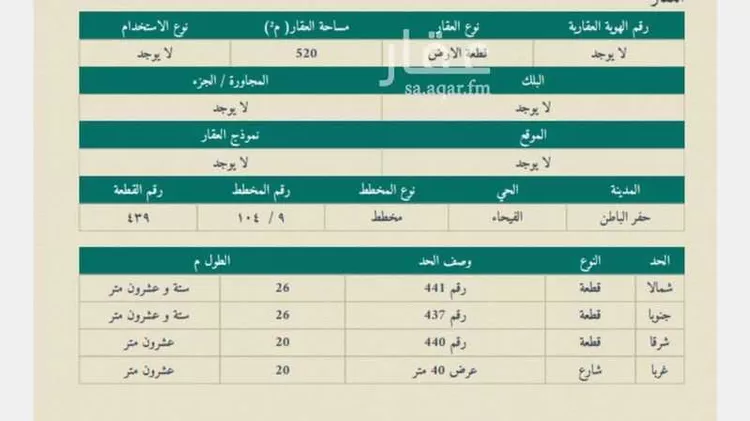 Land for Sale in Hafr Al Batin Al Faiha