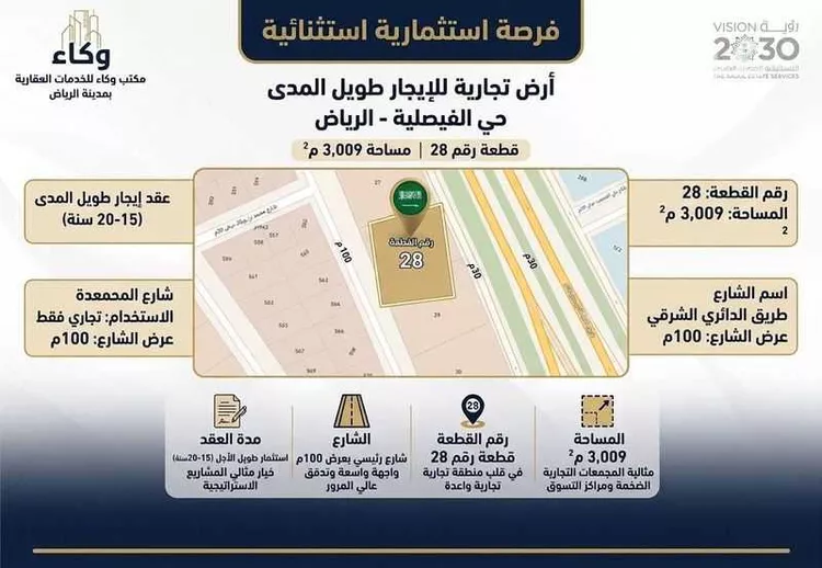 أرض للإيجار في شارع الدائري الشرقي الفرعي, حي الفيصلية, مدينة الرياض, منطقة الرياض