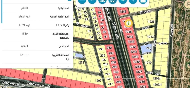 أرض للبيع في شارع طريق الامير محمد بن فهد الفرعي, حي المنتزة, مدينة الدمام, المنطقة الشرقية