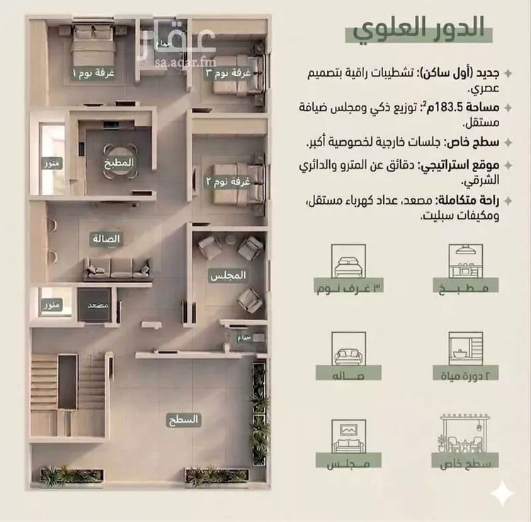 Apartment for Rent in Riyadh Ar Rawabi